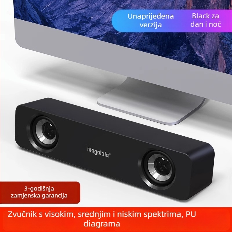 Računalni zvučnici Q3, 2.1-kanali, 5W, USB/3,5 mm/Bluetooth 4.0, 40 Hz–20 kHz, SNR ≥75 dB
