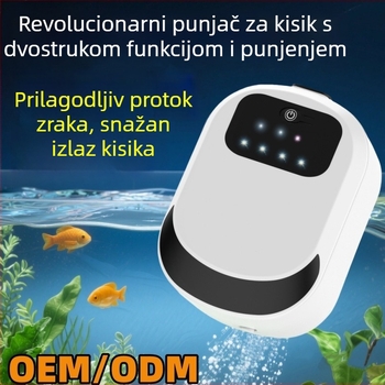 Pumpa kisika i aerator za ribolov i akvarij – USB napajanje, dvostruka namjena, težina 205 g, modeli A-101/A-102/A-103