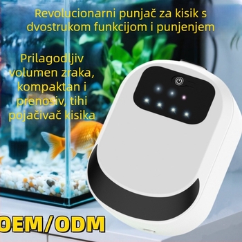 Pumpa kisika i aerator za ribolov i akvarij – USB napajanje, dvostruka namjena, težina 205 g, modeli A-101/A-102/A-103