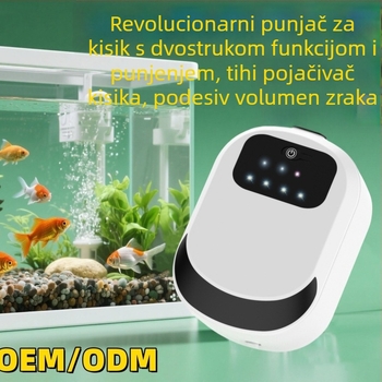 Pumpa kisika i aerator za ribolov i akvarij – USB napajanje, dvostruka namjena, težina 205 g, modeli A-101/A-102/A-103