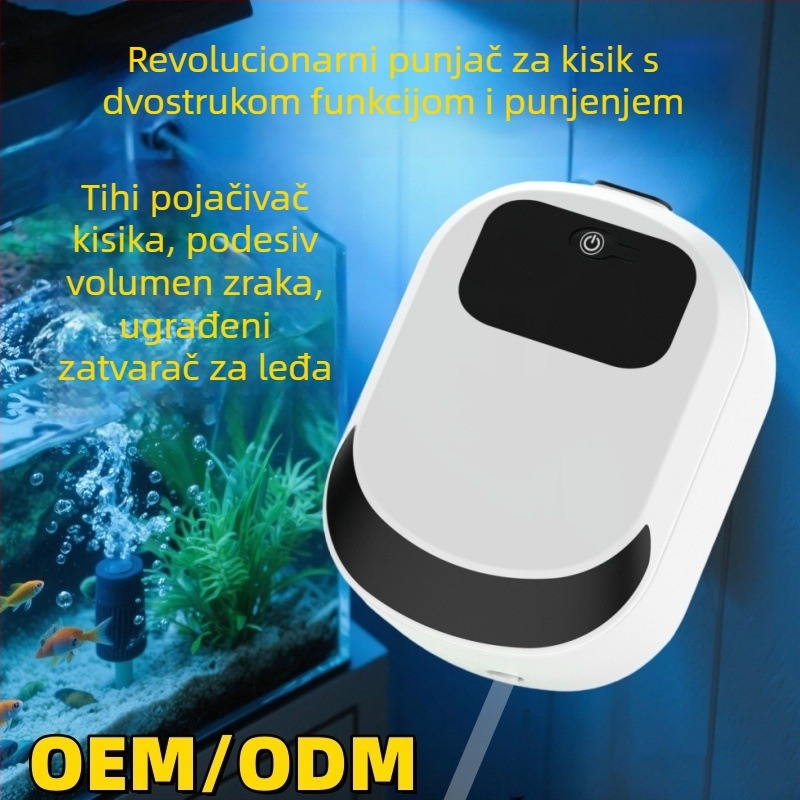 Pumpa kisika i aerator za ribolov i akvarij – USB napajanje, dvostruka namjena, težina 205 g, modeli A-101/A-102/A-103