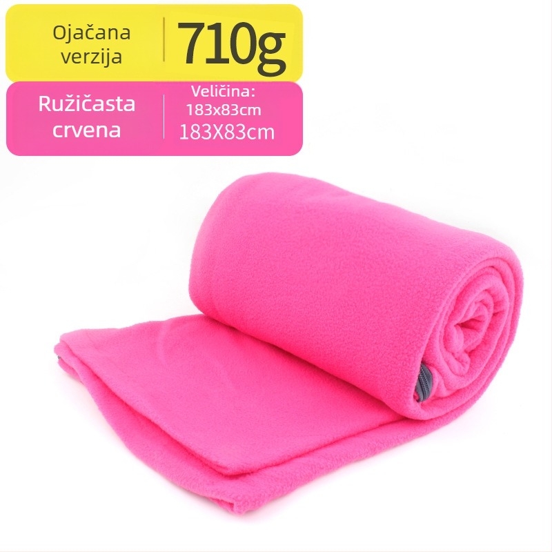 CLS vanjska spavaća vreća od flisa s punjenjem od pamuka, flis podstava i flis tkanina, stil omotnice, za odrasle, 600 g