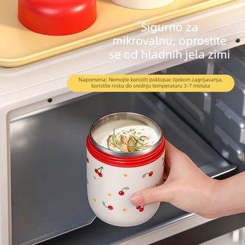 Kutija za ručak od 304 nehrđajućeg čelika, mikrovalna kompatibilna, prijenosna za uredske radnike i studente, 501–800 ml, zadržava toplinu
