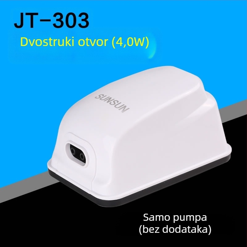 Pumpa za akvarij, dvostruki izlaz, tiho, ABS, napajanje AC, Sunsun/Sensen