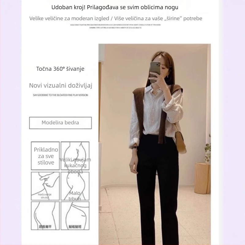 Trudničke cropped široke hlače s podrškom za abdomen, fleece podstavljena, mješavina vlakana acetat 80-90% i poliester 90-95%, srednja debljina materijala