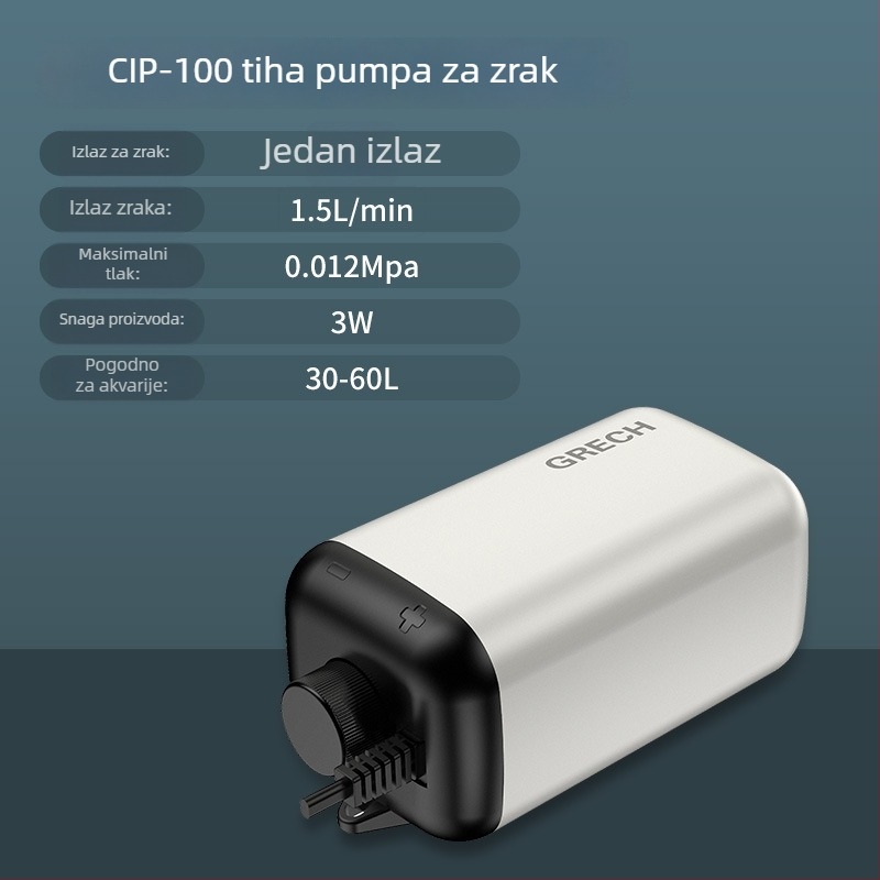 Sensen pumpa za kisik u akvariju, AC napajanje, 1 kg, 50 dB