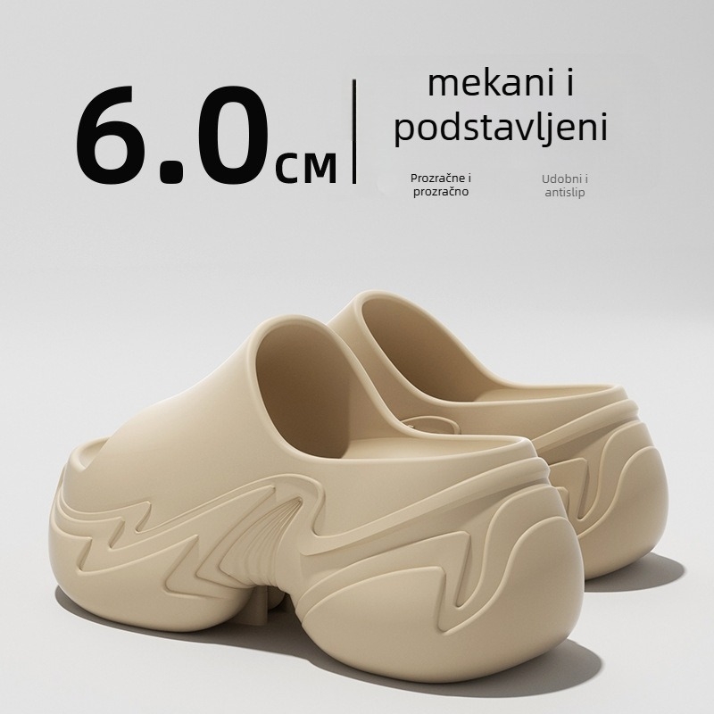 Ženske sandale s debelim potplatom za povećanje visine, EVA gornji dio i EVA potplat, okrugli vrh, ljeto 2025, proljeće 2025 izdanje