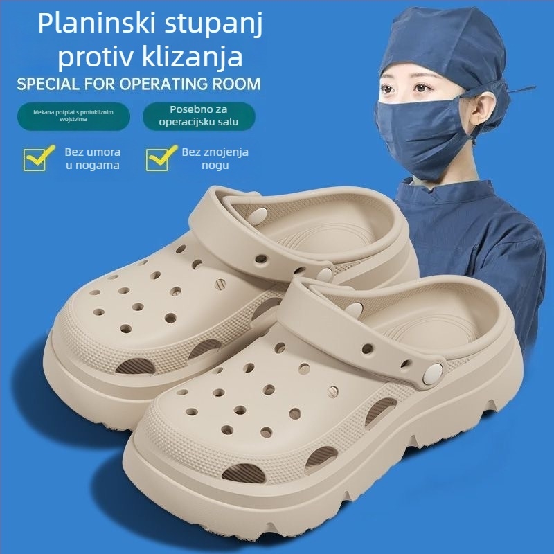 Ženske Crocs s debelim potplatom, platforma, EVA gornji dio i đon, protuklizno i anti‑miris, 3 cm+ debljina potplata, proljeće 2025