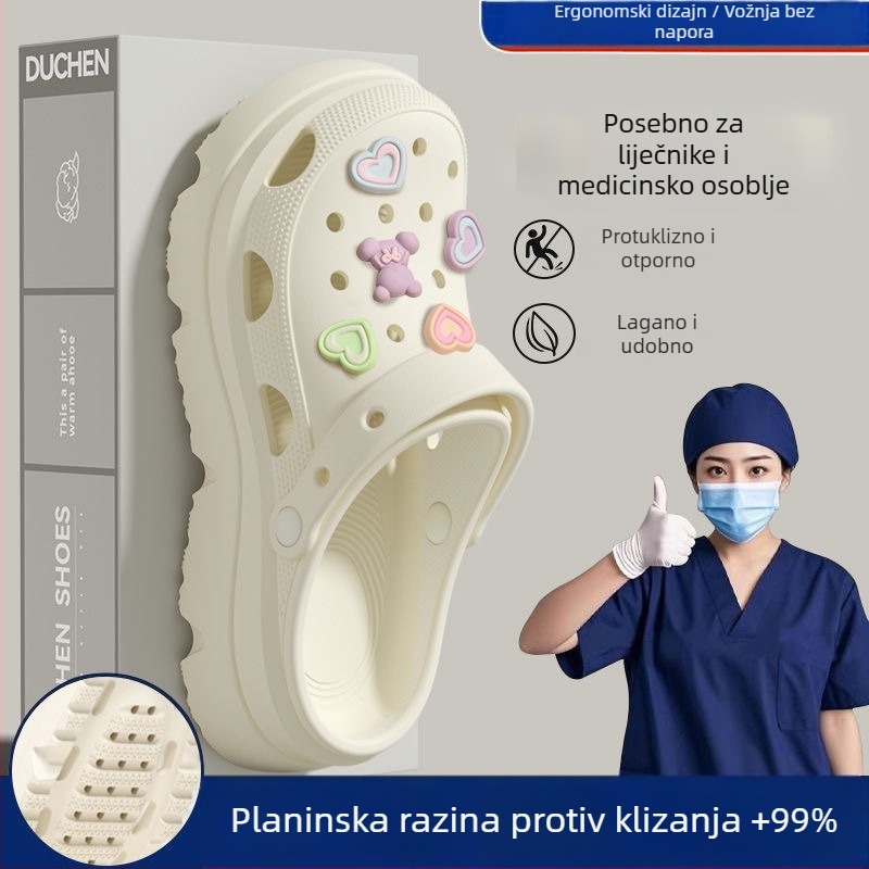 Ženske Crocs s debelim potplatom, platforma, EVA gornji dio i đon, protuklizno i anti‑miris, 3 cm+ debljina potplata, proljeće 2025