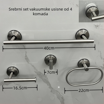 Set držača za ručnike od nehrđajućeg čelika | Moderan jednostavan stil | 3–5-dijelni set | Značka: Enjoy mei tian