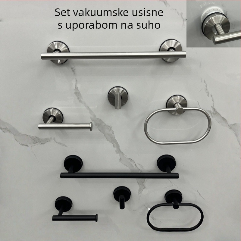 Set držača za ručnike od nehrđajućeg čelika | Moderan jednostavan stil | 3–5-dijelni set | Značka: Enjoy mei tian