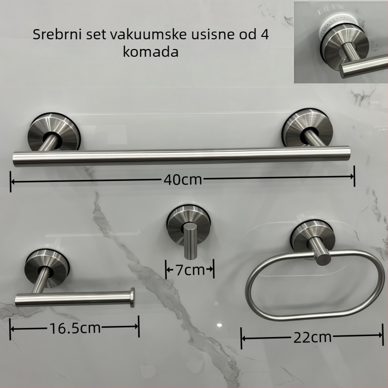 Set držača za ručnike od nehrđajućeg čelika | Moderan jednostavan stil | 3–5-dijelni set | Značka: Enjoy mei tian