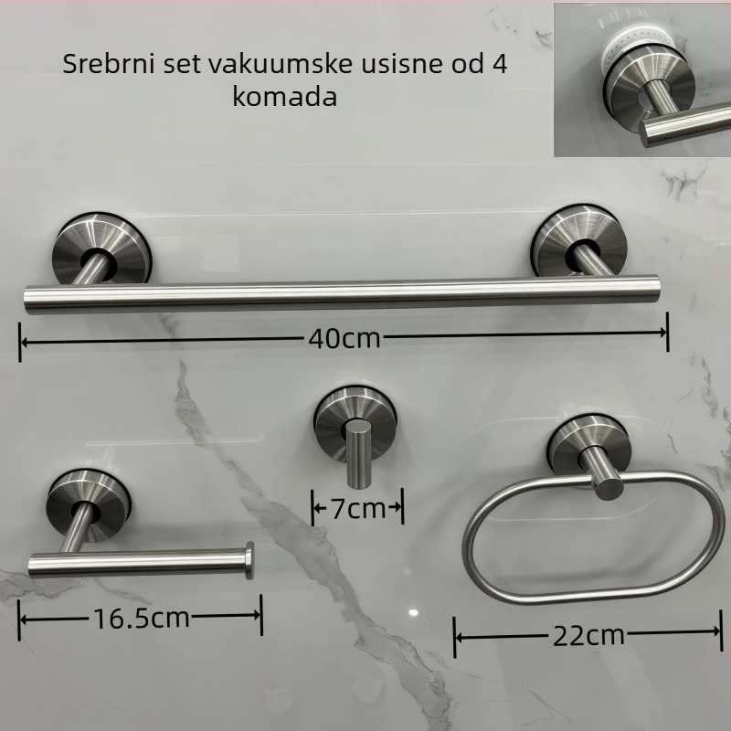 Set držača za ručnike od nehrđajućeg čelika | Moderan jednostavan stil | 3–5-dijelni set | Značka: Enjoy mei tian