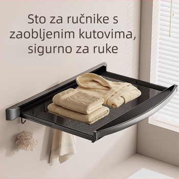 Zidni sklopivi držač za ručnike od aluminijske legure, premaz plastnim sprejem, CE certifikat