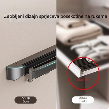 Zidni sklopivi držač za ručnike od aluminijske legure, premaz plastnim sprejem, CE certifikat
