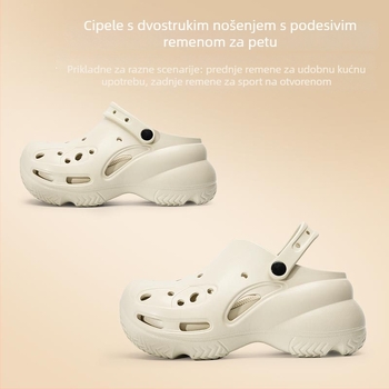 Ženske Crocs EVA s debelim potplatom od 9,5 cm, povećanje visine, prozračne ljetne papuče
