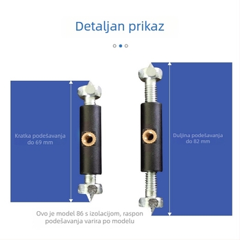 Univerzalni metalni remontar za 86-tip kutije prekidača, s nosačem od nehrđajućeg čelika