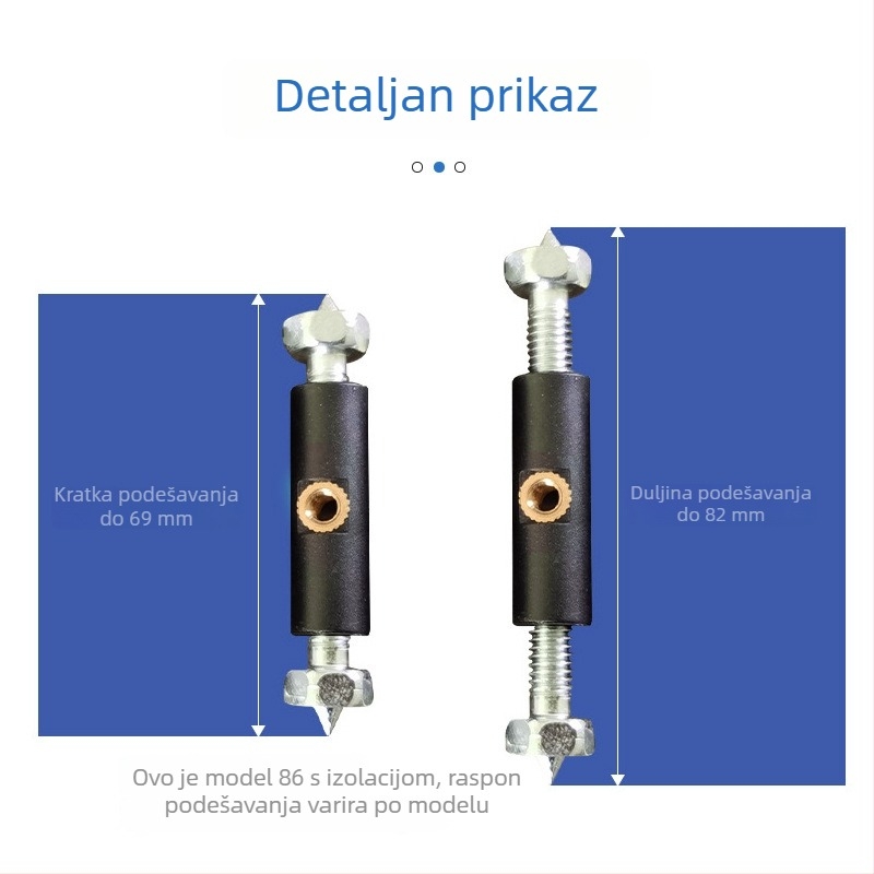Univerzalni metalni remontar za 86-tip kutije prekidača, s nosačem od nehrđajućeg čelika