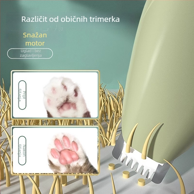 Električni kliper za njegu mačaka, kućni proizvod, pakiranje u kutiji s nasumičnim sadržajem