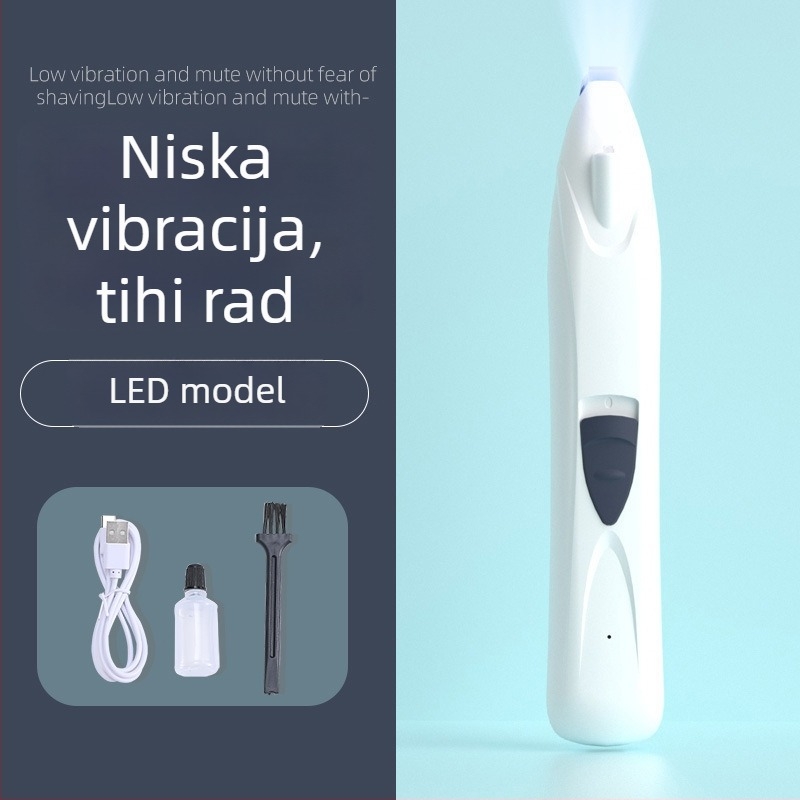 Električni kliper za njegu mačaka, kućni proizvod, pakiranje u kutiji s nasumičnim sadržajem