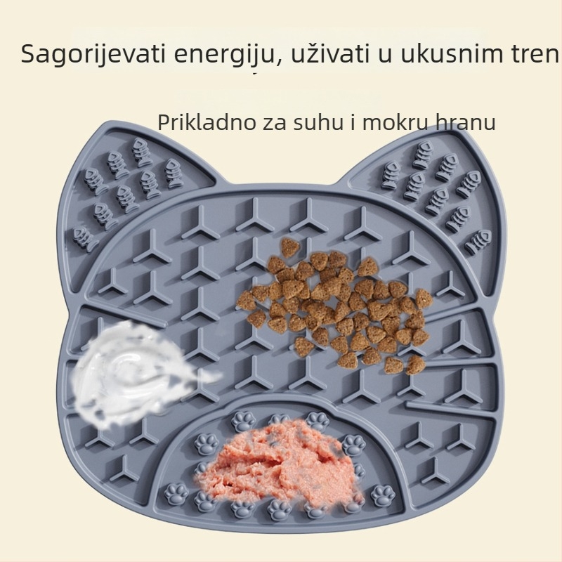 Silikonska podložka za lizanje sa sporim hranjenjem, usisnom čašicom, za pse i mačke, 107 g