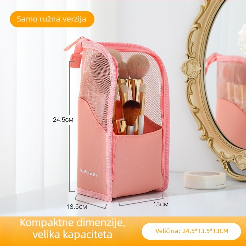 Toffee vertikalna kozmetička torbica, najlon, višestruke namjene, za putovanje