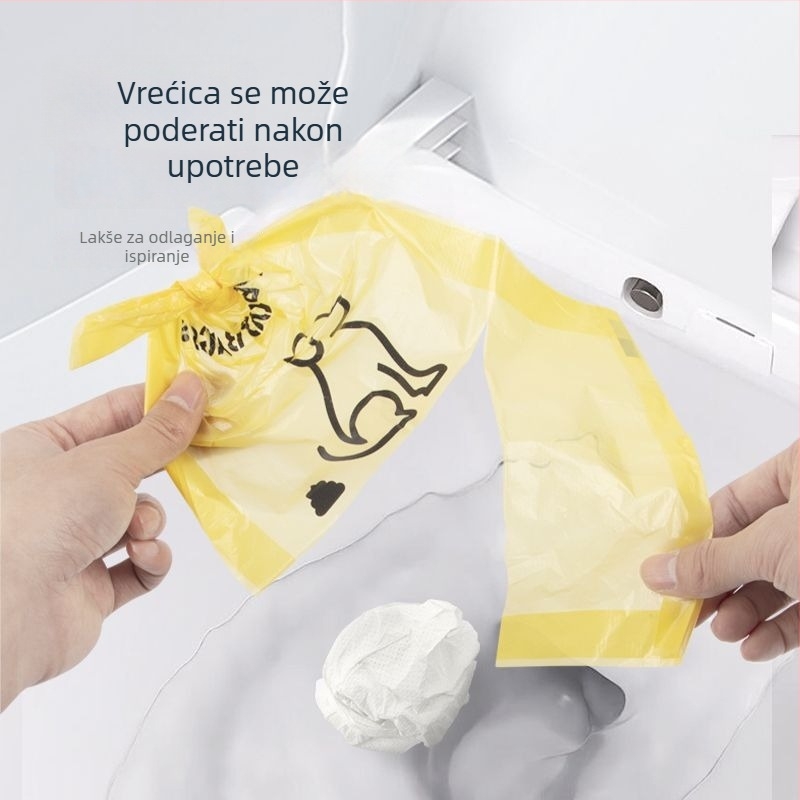 Jednokratne vrećice za pse s dvostrukim slojem, debelim, prijenosne, za vanjsku upotrebu