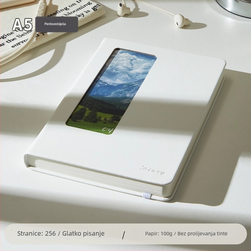 Bilježnica s PU koricom, s odvojivim listovima, Dowling papir 100 g/m², 200–300 stranica, poslovni uredski stil