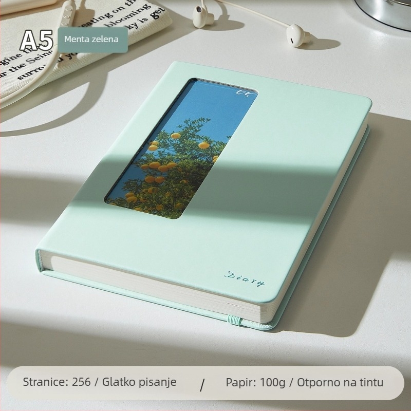 Bilježnica s PU koricom, s odvojivim listovima, Dowling papir 100 g/m², 200–300 stranica, poslovni uredski stil