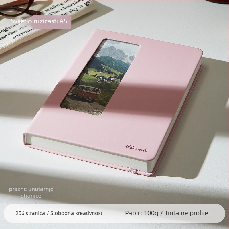 Bilježnica s PU koricom, s odvojivim listovima, Dowling papir 100 g/m², 200–300 stranica, poslovni uredski stil