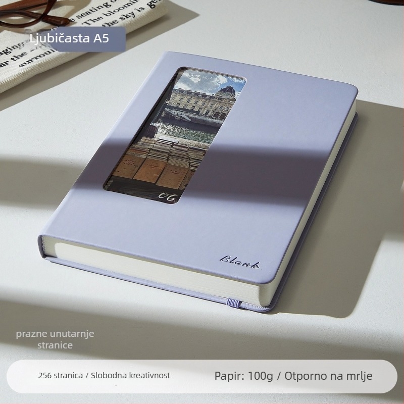 Bilježnica s PU koricom, s odvojivim listovima, Dowling papir 100 g/m², 200–300 stranica, poslovni uredski stil