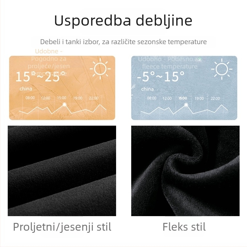 Trudničke denim legice s fleec podstavom, visokim strukom, uskim krojem, podrška za trbuh, pamuk 30–50%