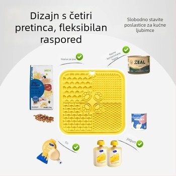 Silikonska podloga za lizanje za kućne ljubimce, hrana-razred silikona, s usisnom čašom protiv klizanja, pogodna za pse i mačke