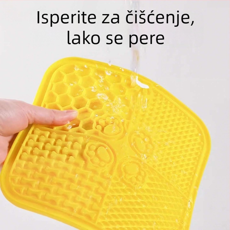 Silikonska podloga za lizanje za kućne ljubimce, hrana-razred silikona, s usisnom čašom protiv klizanja, pogodna za pse i mačke