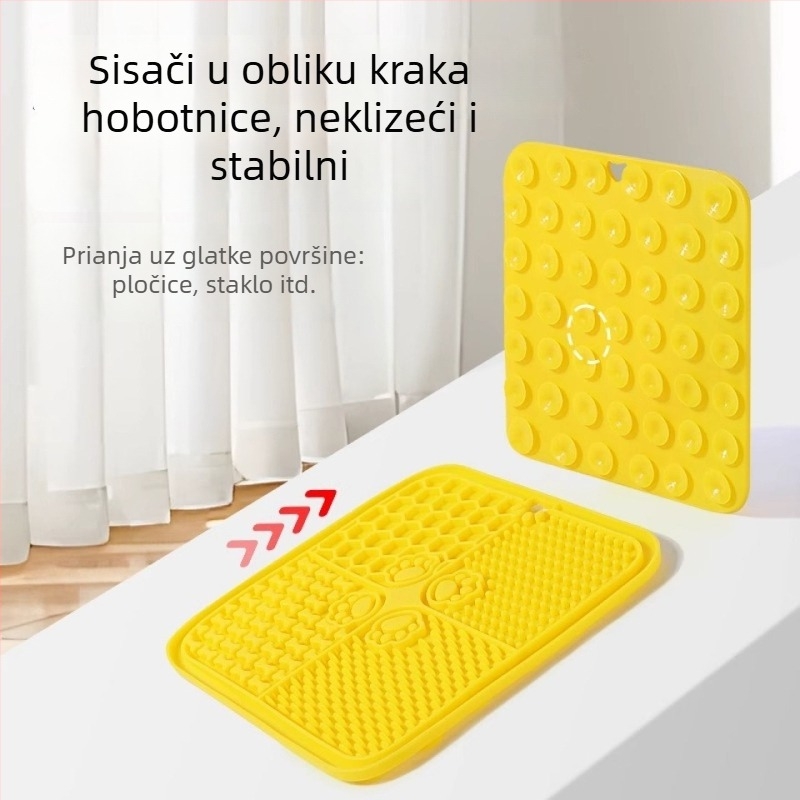 Silikonska podloga za lizanje za kućne ljubimce, hrana-razred silikona, s usisnom čašom protiv klizanja, pogodna za pse i mačke