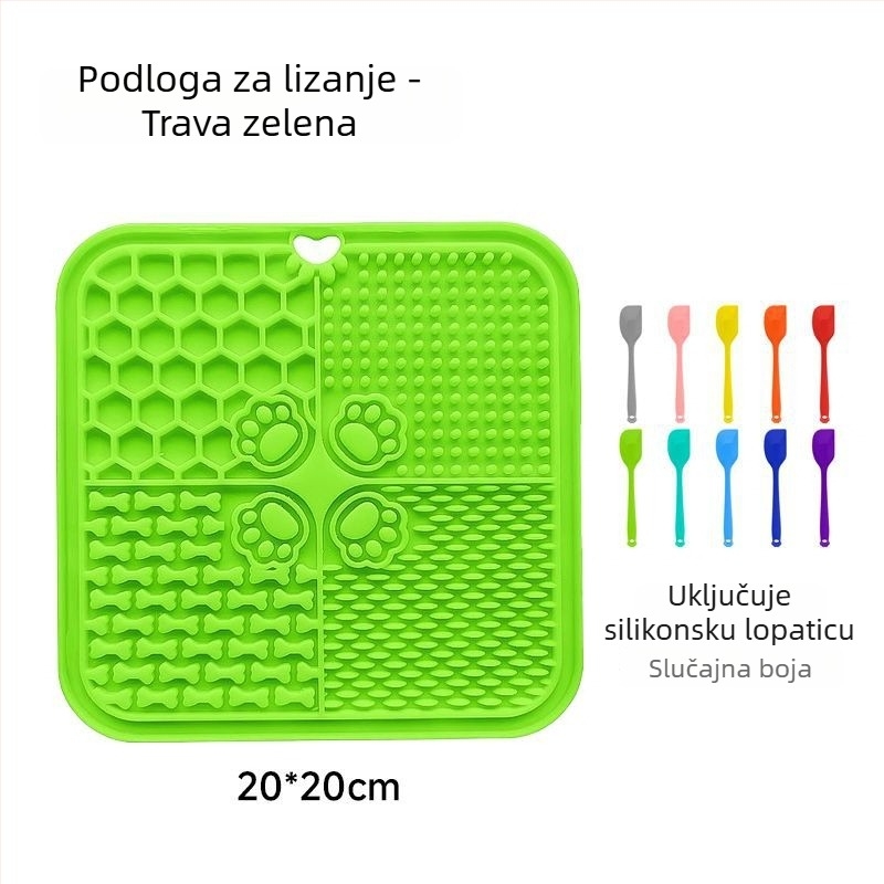 Silikonska podloga za lizanje za kućne ljubimce, hrana-razred silikona, s usisnom čašom protiv klizanja, pogodna za pse i mačke