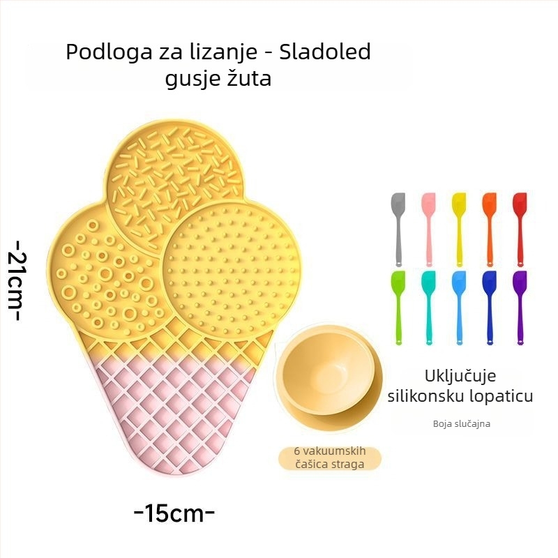 Silikonska podloga za lizanje za kućne ljubimce, hrana-razred silikona, s usisnom čašom protiv klizanja, pogodna za pse i mačke