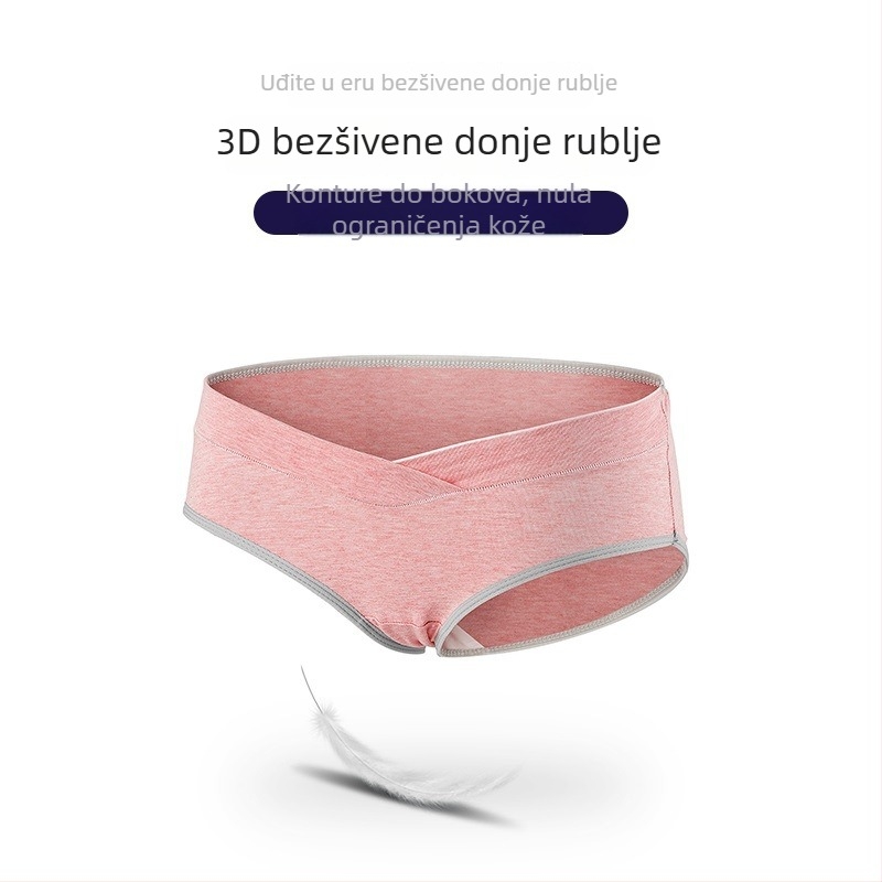 Donje rublje za trudnice s niski strukom, pamuk, križni uzorak, šivano, 95-100% pamuk, klin 100% pamuk
