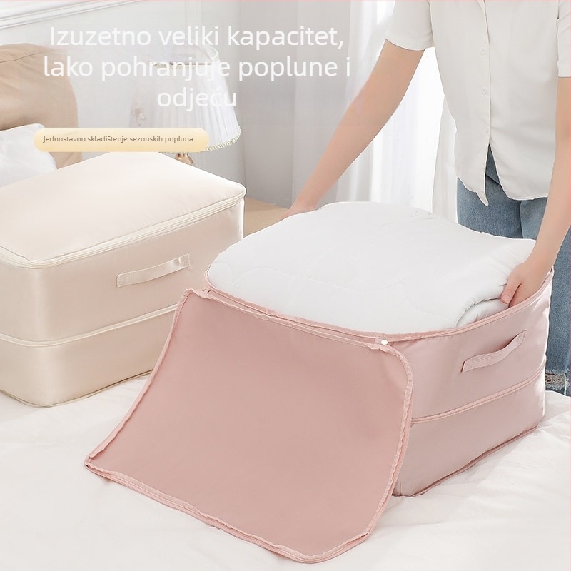 Torba za kompresiju prekrivača, organizator za duvet i svilenu deku, kubična satenska torba za kućnu upotrebu