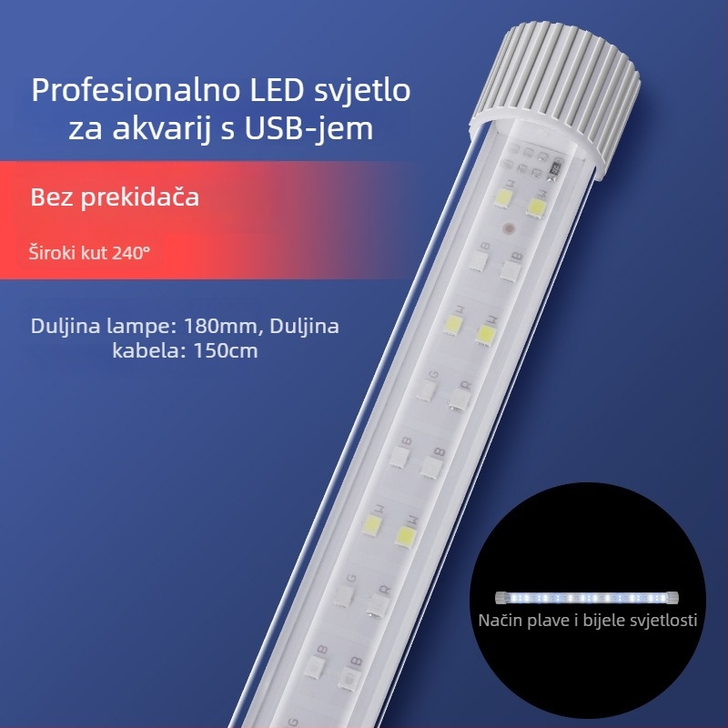LED rasvjeta za akvarij, vodootporna, puni spektar, promjena boje, snaga ≤36W