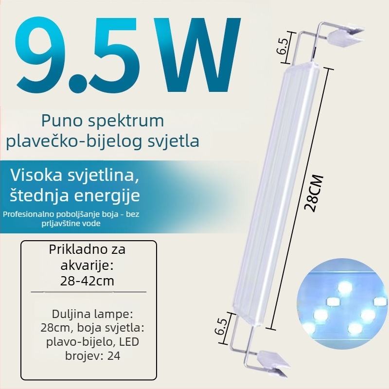 LED rasvjeta za akvarij – energetski učinkovitost, visoka svjetlina, puni spektar, promjenjiva boja, za vodene biljke i pejzaže prašume