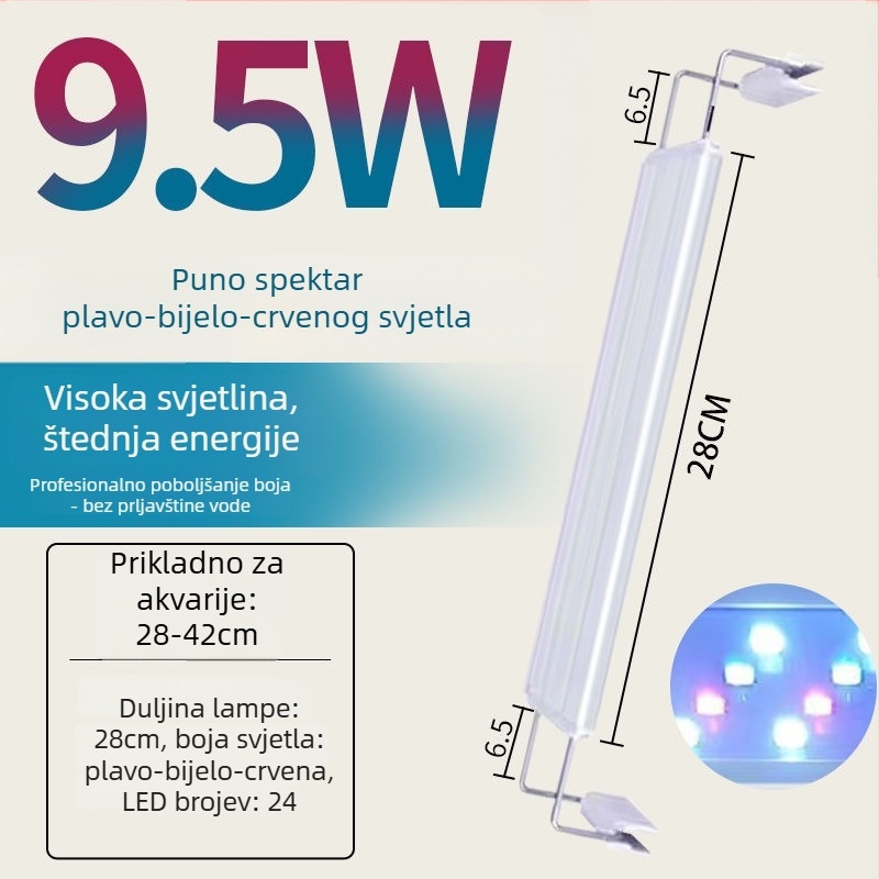 LED rasvjeta za akvarij – energetski učinkovitost, visoka svjetlina, puni spektar, promjenjiva boja, za vodene biljke i pejzaže prašume