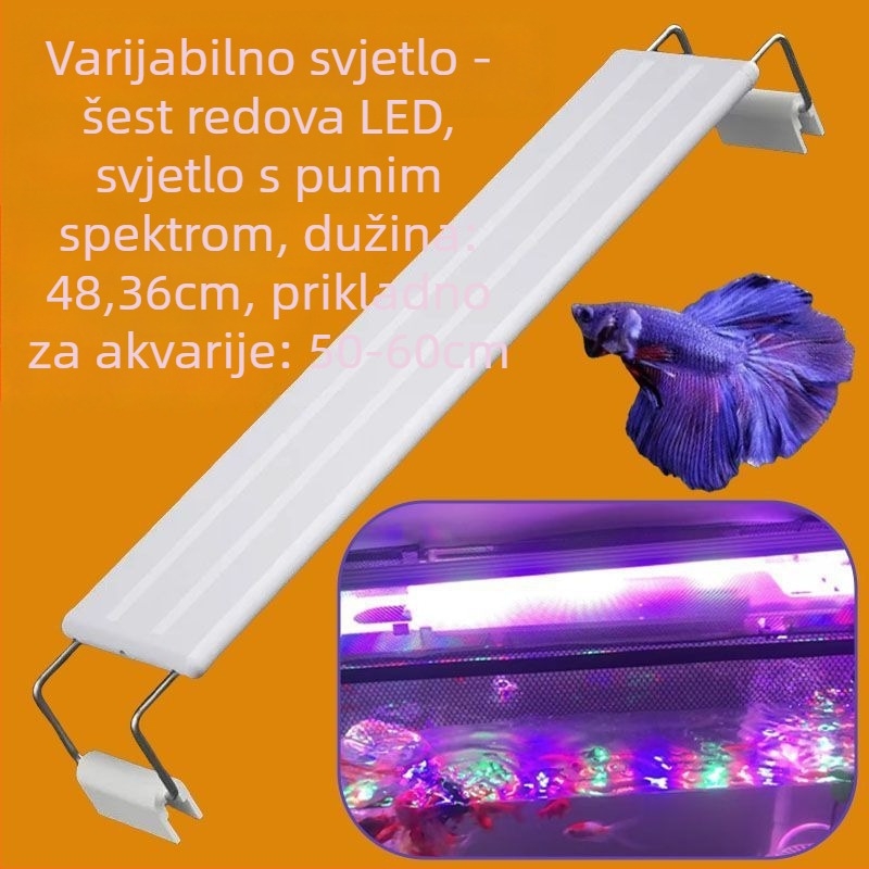 LED rasvjeta za akvarij – energetski učinkovitost, visoka svjetlina, puni spektar, promjenjiva boja, za vodene biljke i pejzaže prašume