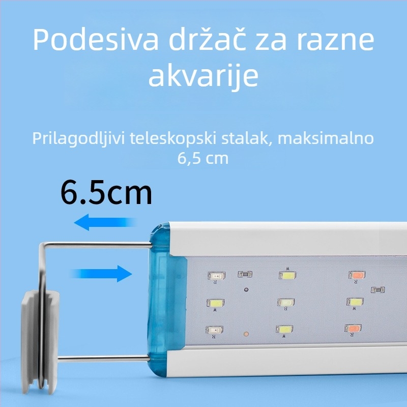 LED svjetiljka za akvarij s mijenjanjem boje i nosačem — rasvjeta za ukrasne vodene biljke — Porijeklo: Kina; Domaći proizvod