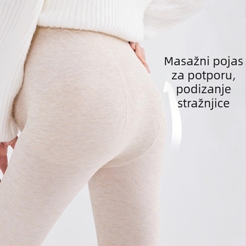 Majčinske legice od 300D combed pamuka s vertikalnim prugama, podrška za trbuh, podesivo