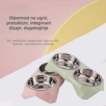 Posuda za hranu za kućne ljubimce, PP materijal, model 0036, marka GPN, pogodna za mačke i univerzalne kućne ljubimce, pribor za hranjenje