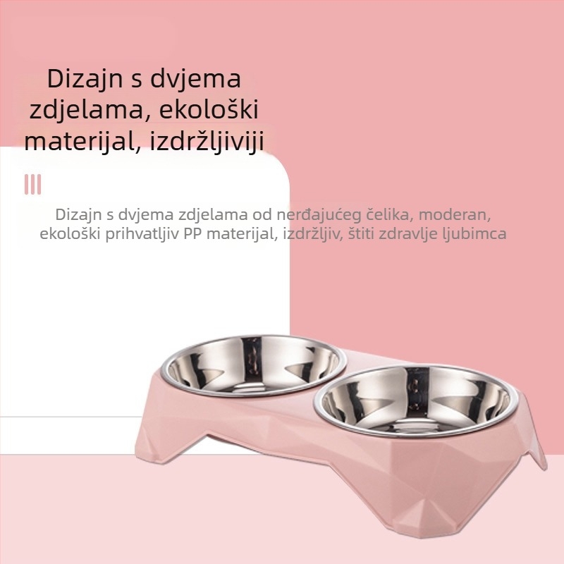 Posuda za hranu za kućne ljubimce, PP materijal, model 0036, marka GPN, pogodna za mačke i univerzalne kućne ljubimce, pribor za hranjenje
