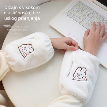 Plišane navlake za ruke za zimu, protiv prljavštine, unisex, s crtani uzorak, poliester, model F437007