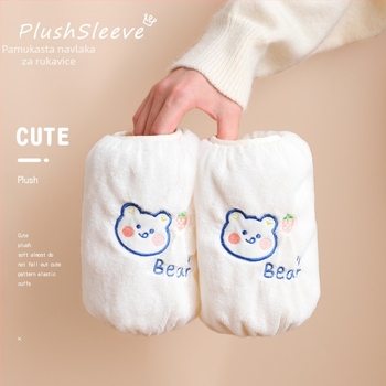 Plišane navlake za ruke za zimu, protiv prljavštine, unisex, s crtani uzorak, poliester, model F437007