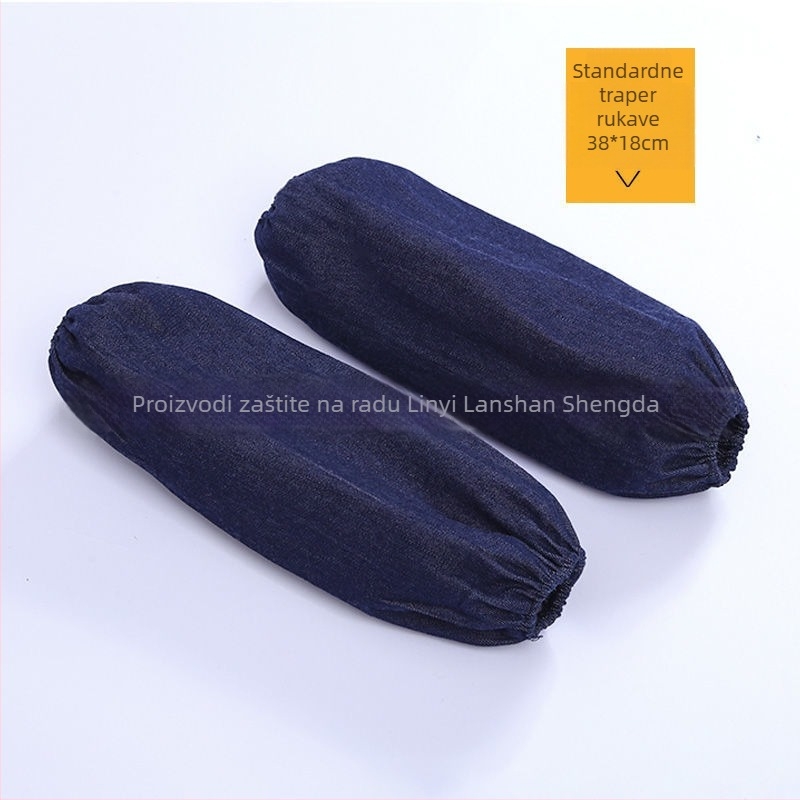 Denim oversleeves – bez rukava za zaštitu od zagađenja i dekontaminacije, moderan stil, jednofarbni uzorak, Shengda